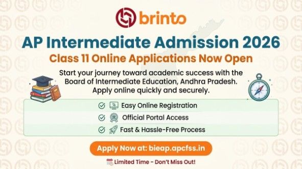 AP Intermediate Admission 2026 — Class 11 Apply Online at bieap.apcfss.in, Eligibility & Groups