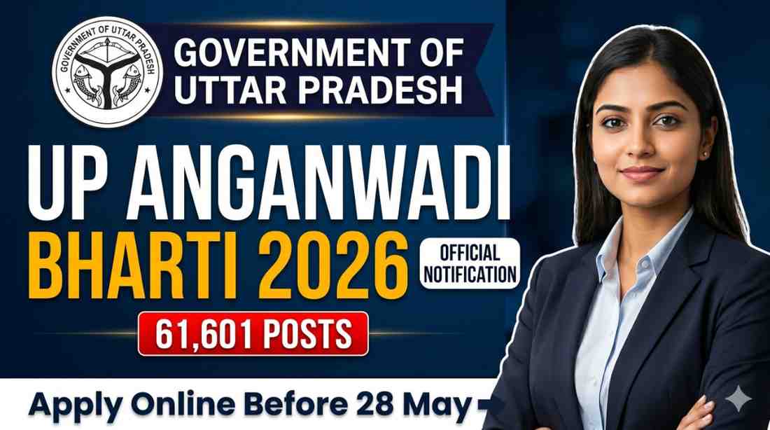UP Anganwadi Bharti 2026 — 61,601 Posts, Apply Online Before 28 May