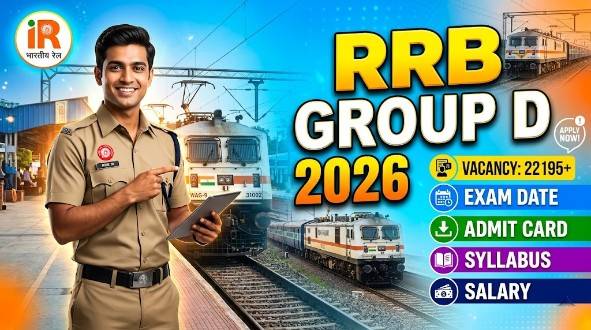 RRB Group D 2026 — 22195 Posts, Exam Date, Admit Card, Syllabus & Salary