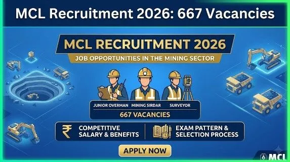 MCL Recruitment 2026 — 667 Jr. Overman, Mining Sirdar, Surveyor Posts, Salary & Exam Pattern